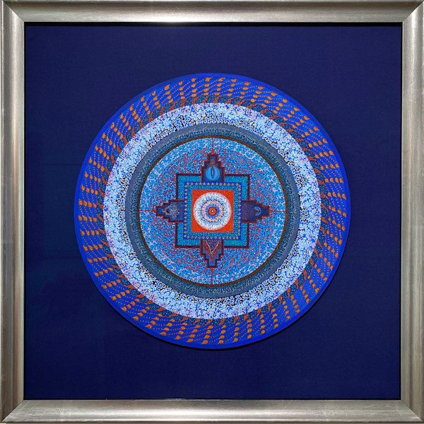 Untitled, Mandala in Blue by Jack Marlowe Wise  (1928 - 1996)