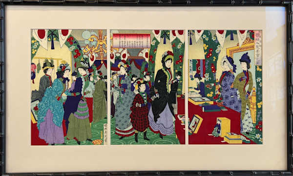 Japanese Women in Modern Dress by Toyohara Chikanobu