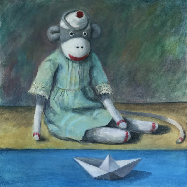 Monkey With Paper Boat by Thomas Anfield