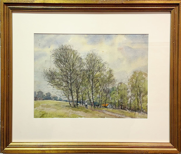 Stand of Trees in First Green by Llewellyn Petley-Jones (1908-1986)