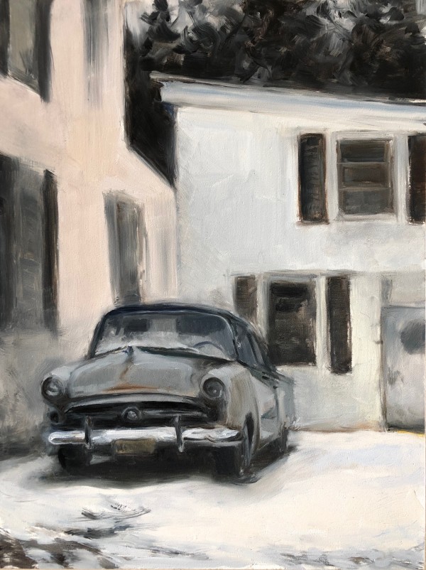 Bernardsville, Old Car in Snow by Laurie Maher