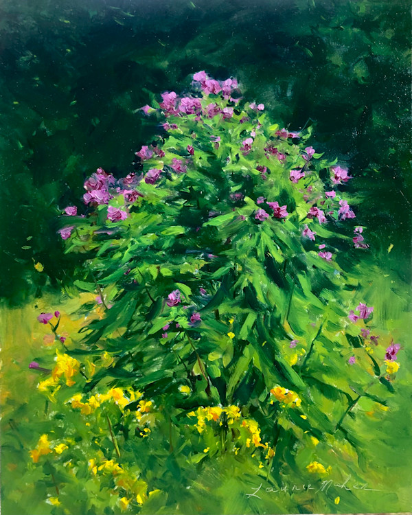 Purple Wildflower Bush by Laurie Maher