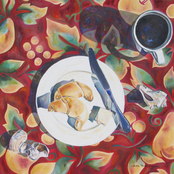 Coffee And Croissants by Laura Tryon Jennings