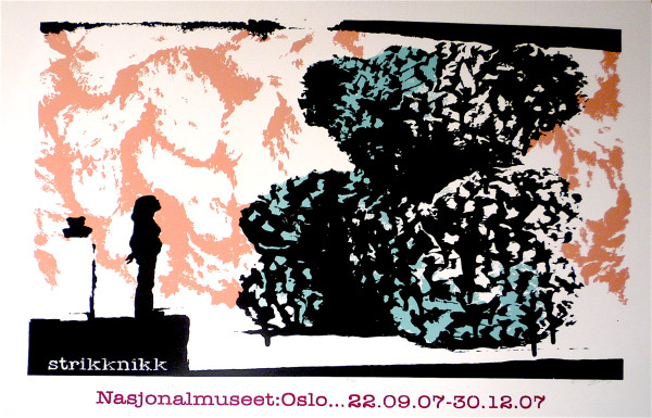 Strikkinkk Nasjonalmuseet Oslo Dave Cole Knit Bear Poster 2007 by Dave Cole