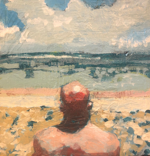 man at the beach by Benjamin Seaman