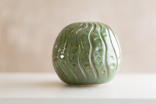 Sphere vase “under the sea” by Cath Smith