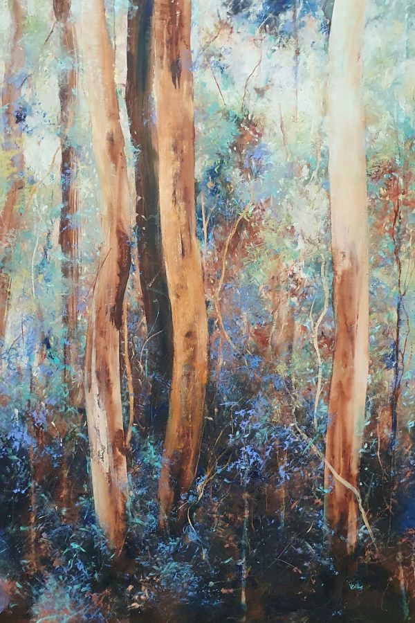 Sapling forest 6 - Blues by Victoria Collins