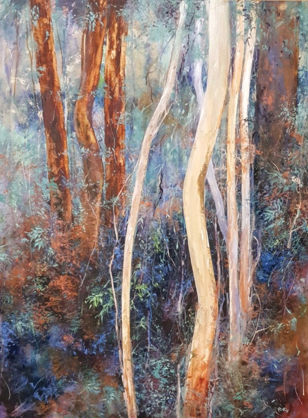 Sapling Forest 7 - Mauve by Victoria Collins