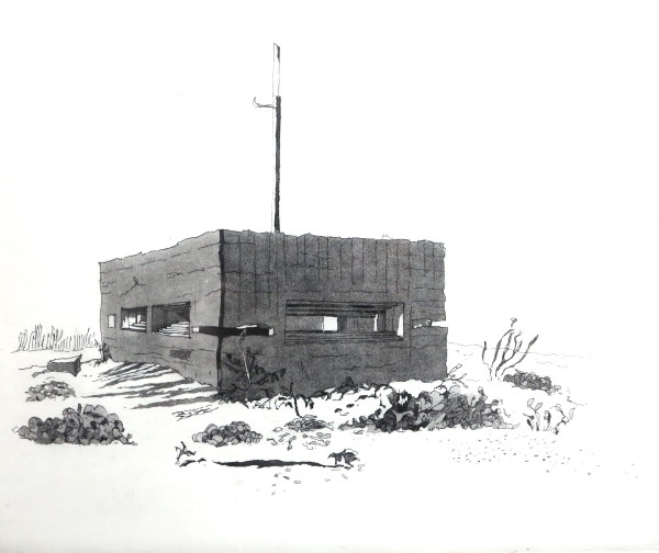 Rye Harbour Pill Box (SGFA Draw 14 Highly Commended Work in Monochrome)