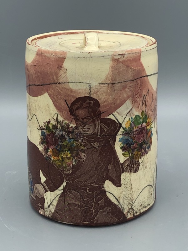 Lidded Jar with Handle by Eric Pardue