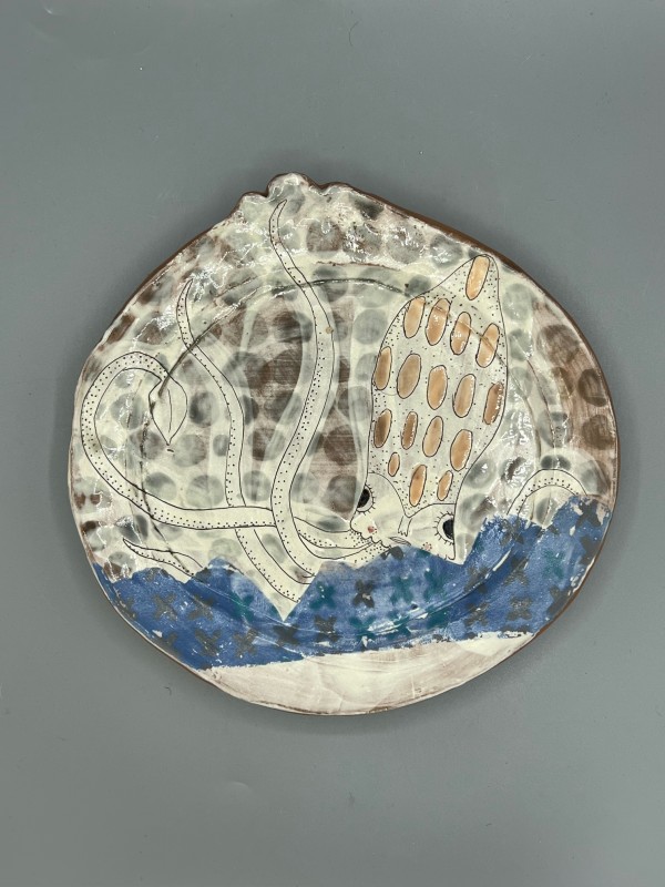Squid Plate by Lynne Hobaica