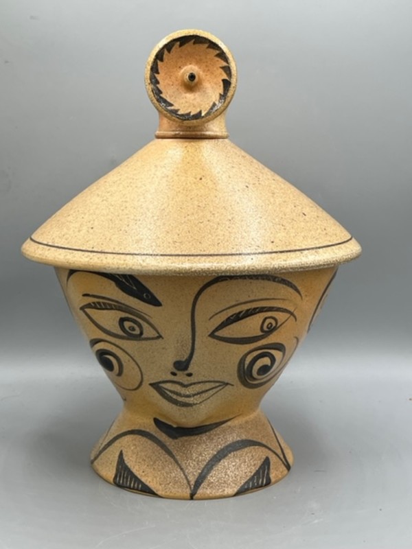 'Spelunker' Lidded Pot by Fred Johnston