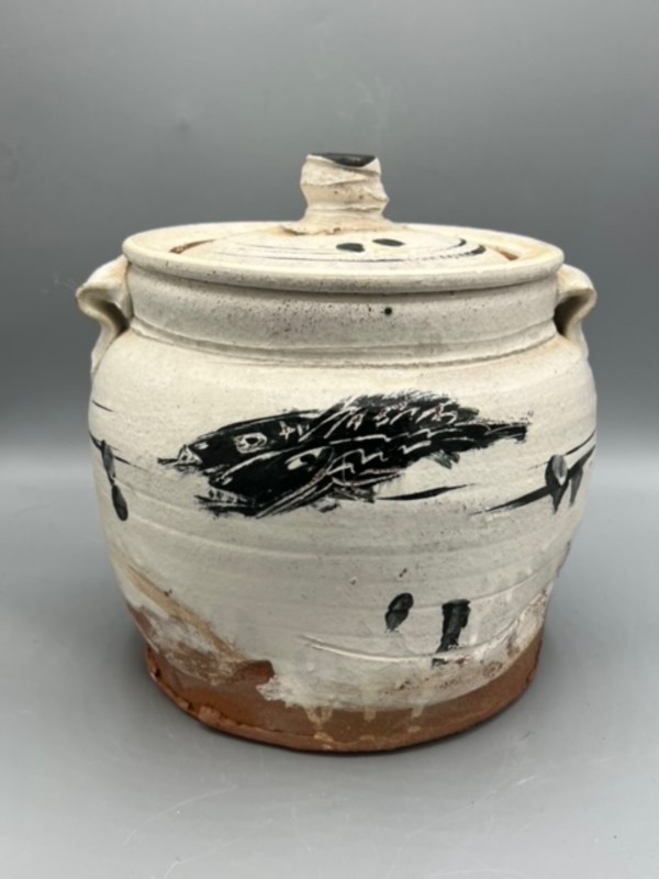 Fish Cookie Jar with Lid by Ron Meyers