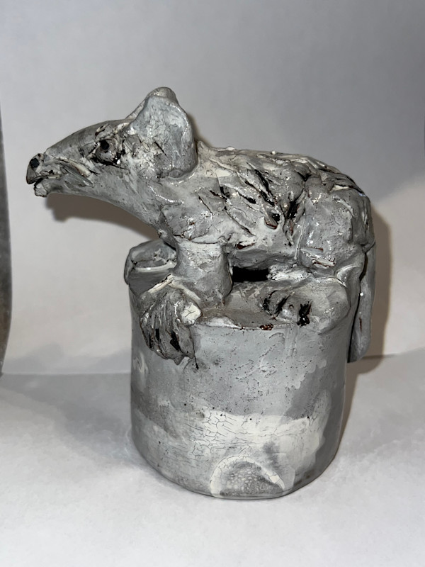 White Rat Chess Piece (Extra Queen) by Ron Meyers