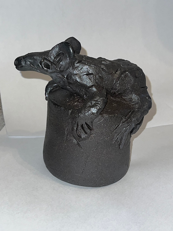 Black Rat Chess Piece (Extra Queen) by Ron Meyers