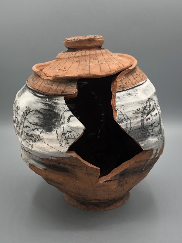 Lidded Jar (Broken) by Caleb Paul