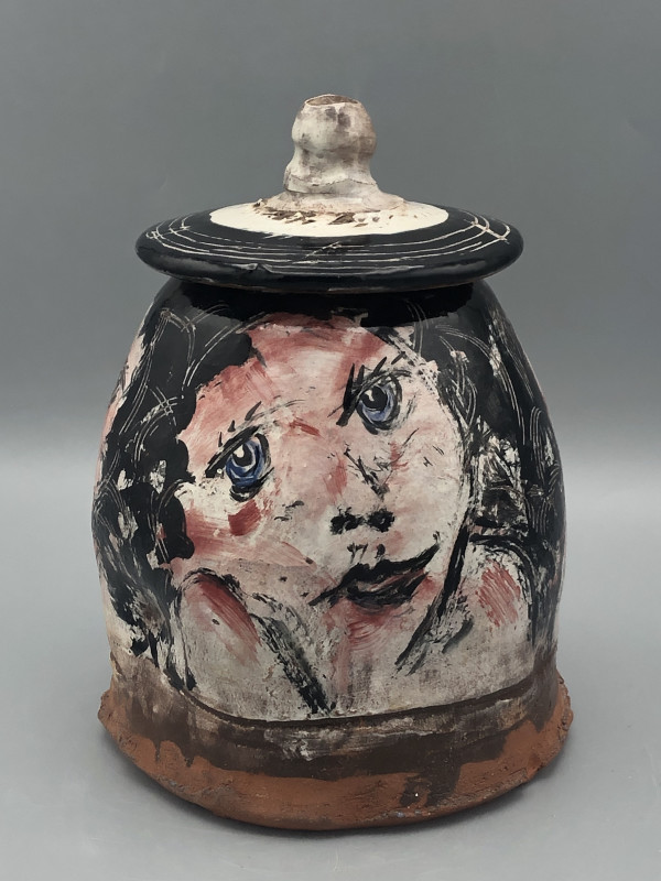 3 Women Lidded Jar by Ron Meyers
