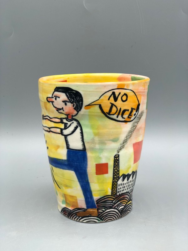 "No Dice" Large Cup by Michael Corney