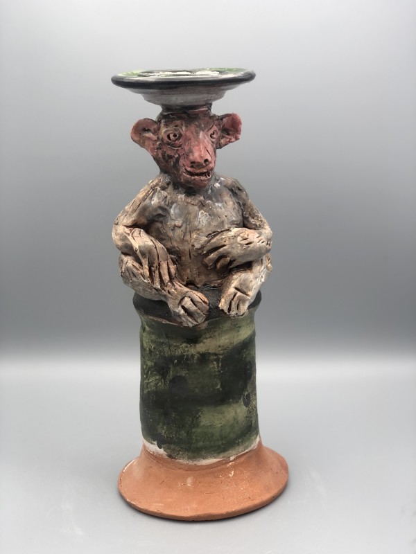 Monkey Candlestick by Ron Meyers