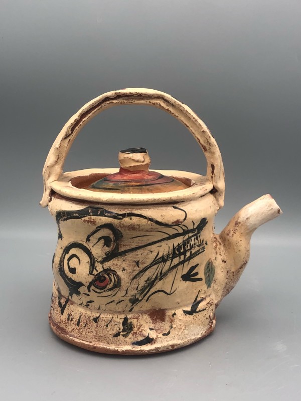 Rat and Cat Teapot by Ron Meyers