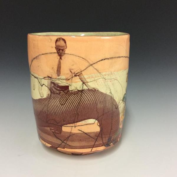 Working Man with Pipe and Flowers Yunomi by Eric Pardue