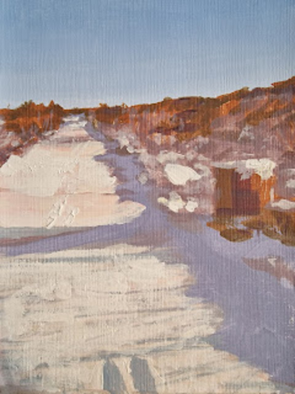 Snow path by Linda Jen Art