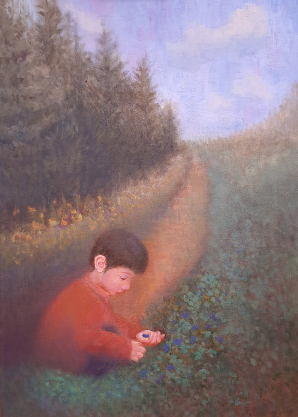 The Blueberry Forest of Heiðmörk/ Bláberjaskógur Heiðmerkur by Linda Jen Art