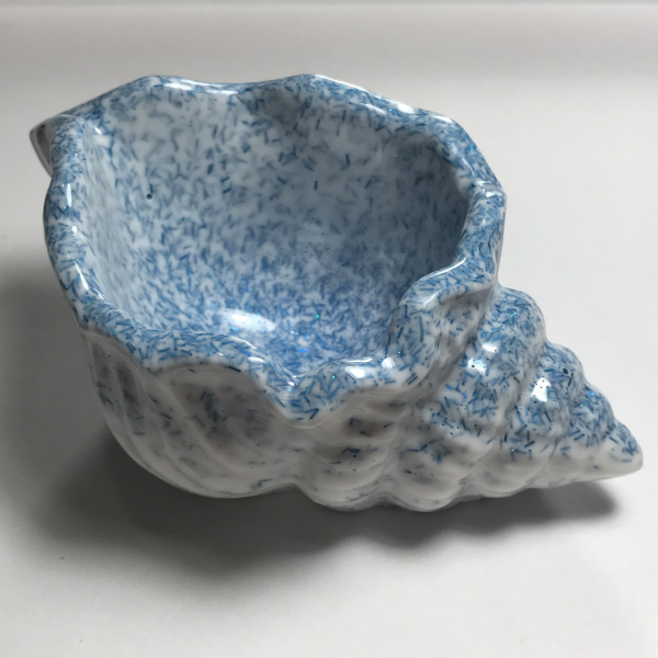 Blue Sparkle Shell Trinket Bowl