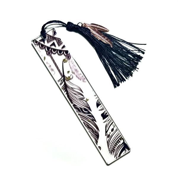Black and Rose Gold Dreamcatcher Bookmark