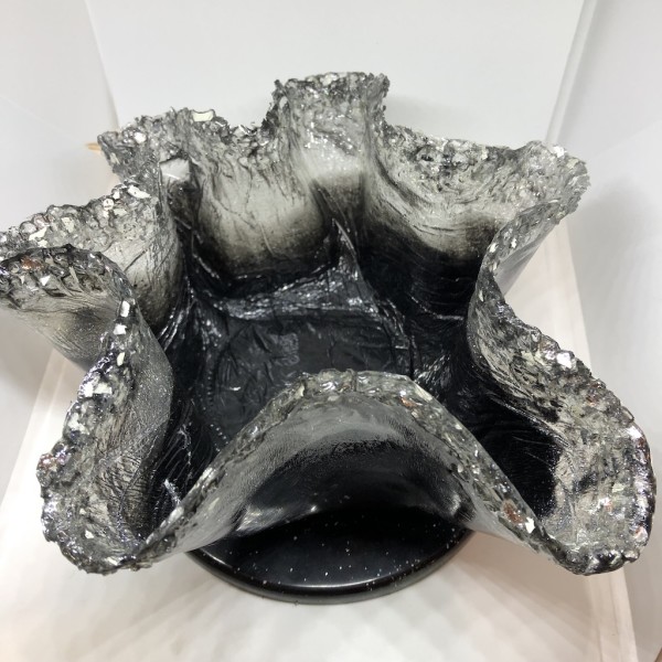 Black resin bowl by Christine Keyworth