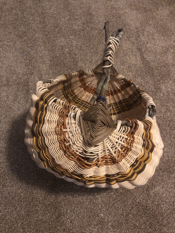 Basket with Grapevine handle by Christine Keyworth