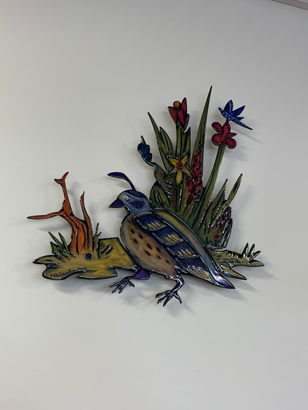 Quail Scene (Parent and Baby) by Kristin DeSantis, Image 1.
