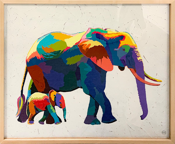 Safe with Me (Elephants) by Annie Hooker, Image 1.