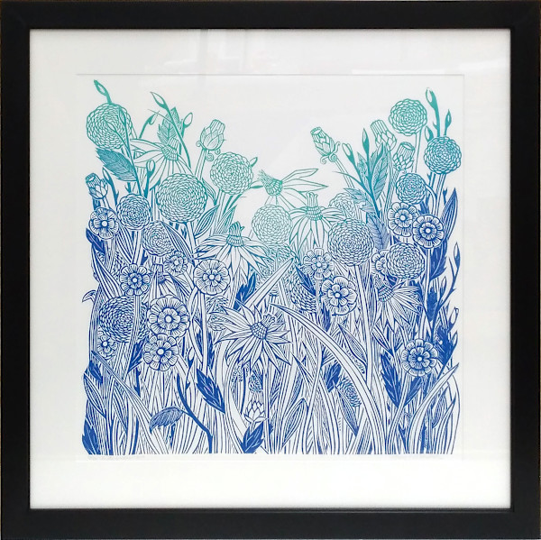 Floral Linocut by Laura Murdoch, Image 3.