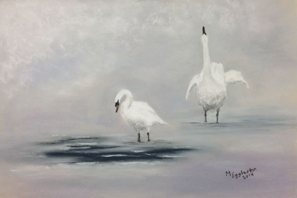 Swans in the Snow by Melissa Eggleston