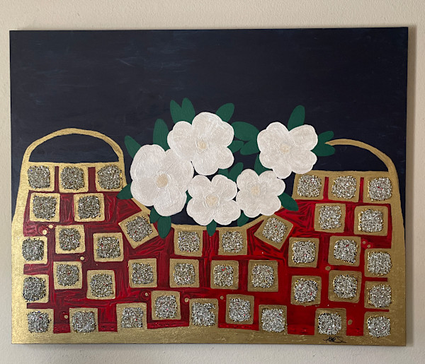 A Basket Of Gardenias by Amy Daniels, Image 1.