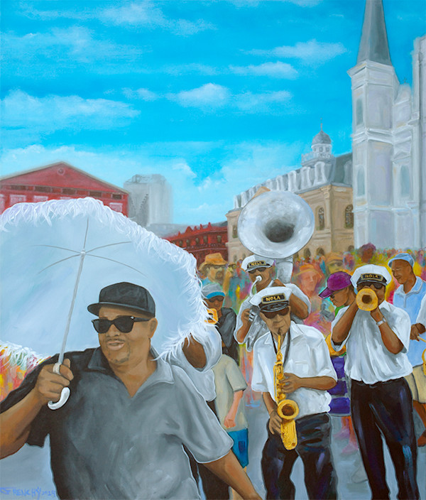 Jackson Square Brass Band (left) by Frenchy