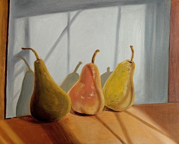 Pears in Light and Shadow by Xiaoxiao Han