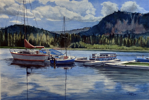 Boats Under Clouds by Susan Moses