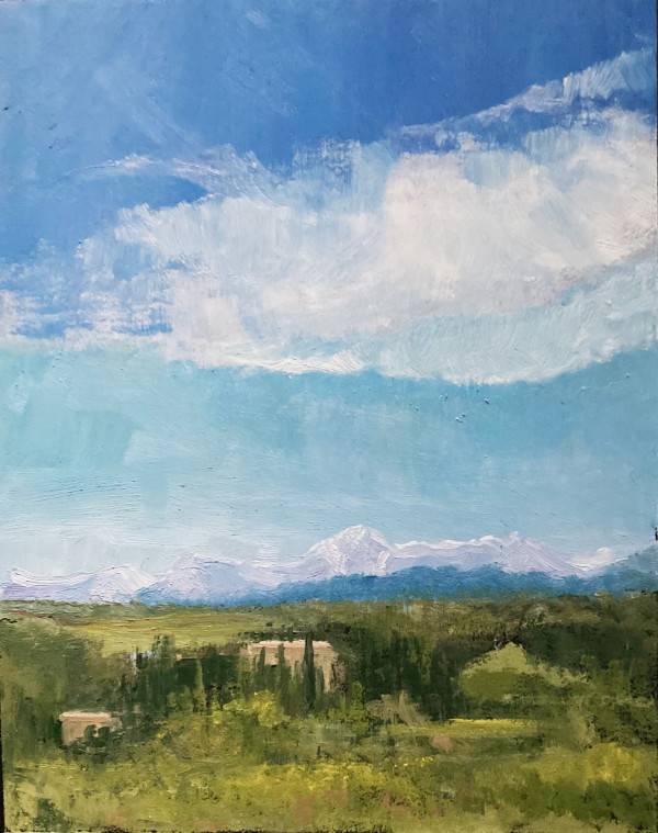 Distant Castle, Umbria by Ann Rossilli