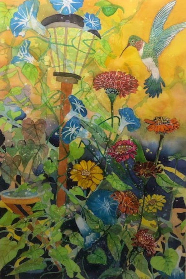 Glory Hummer Zinnia by Diane Rudzinski
