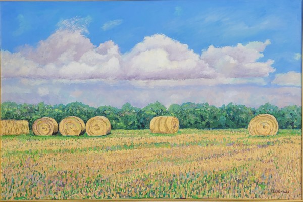Hay Bales Near Sugarland Forest by Timothy Whitehouse