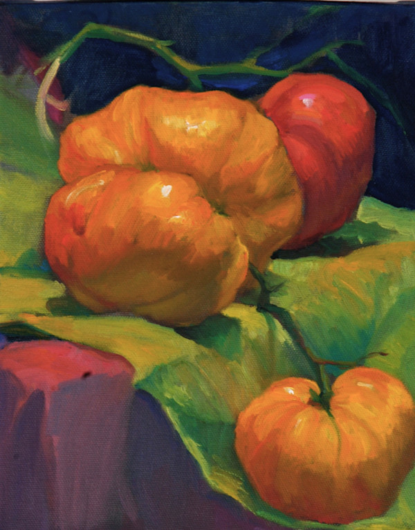 Cascading Tomatoes by Diane Weiner