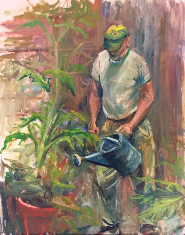 Jerry with Watering Can by Ruthann Uithol