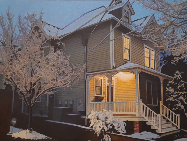 Kensington House in the Snow by Robert Le Mar