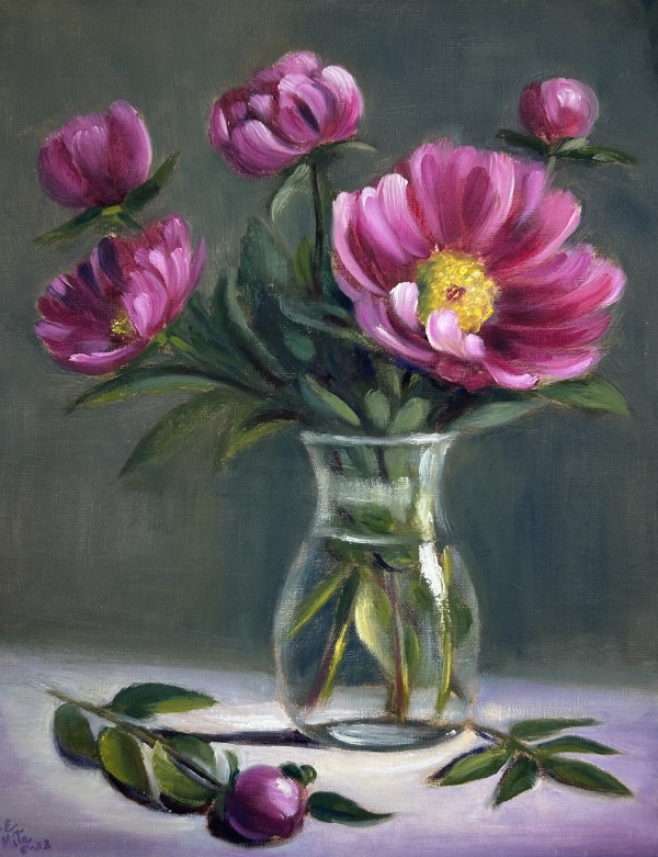 Pink Peonies by Maria Elena Lazarte