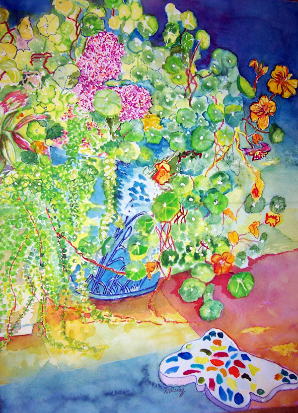 Nasturtium Jenny Stepping Stone by Diane Rudzinski