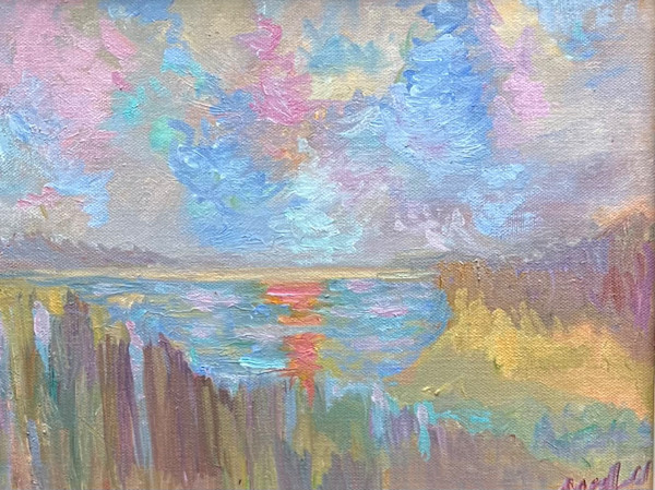 Pink and Yellow Clouds by Joanie Grosfeld
