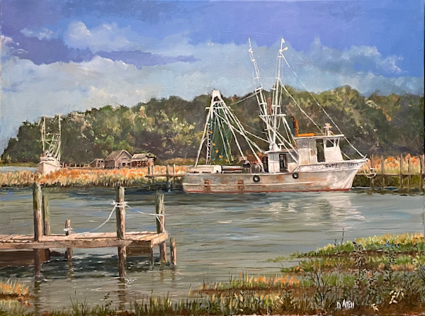 Shrimp Boats at Rest by David Allen
