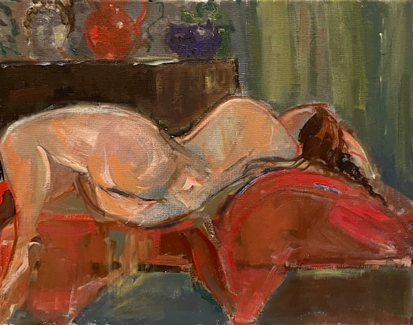 Nude on Red by Susan Sinclair Galego, Image 1.